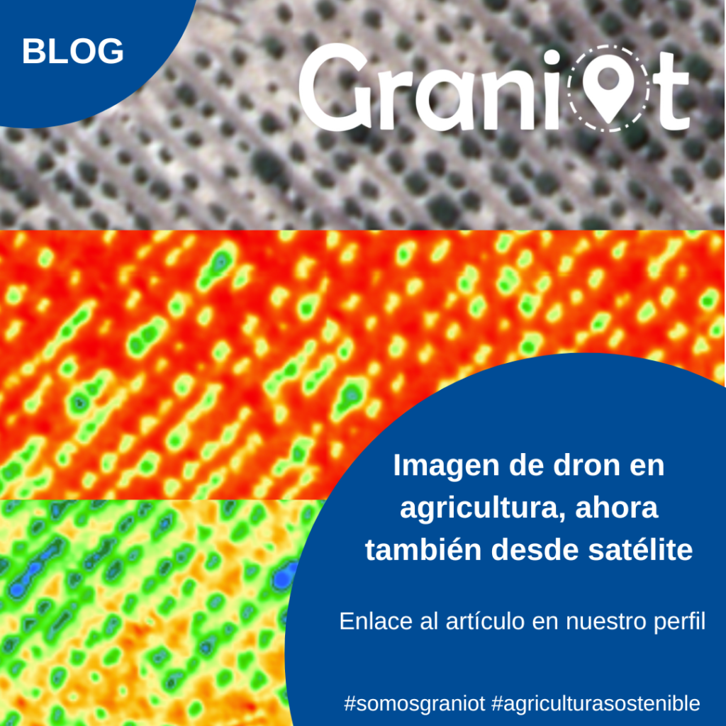 Imagen de dron en agricultura, ahora también desde satélite. Entrada Blog Graniot